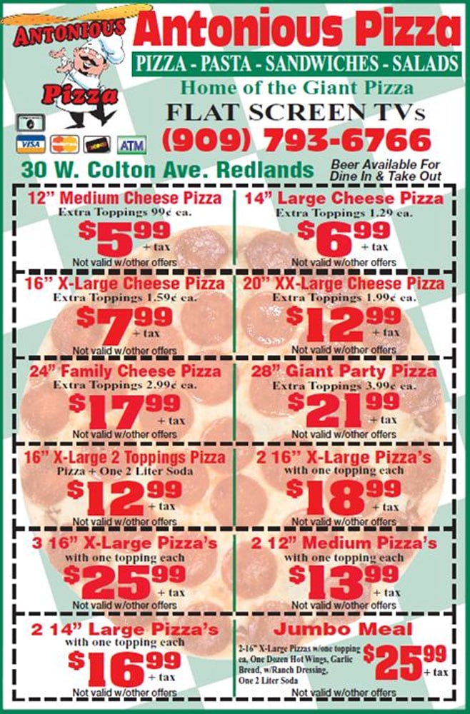 Weekly Ad - Antonious Pizza